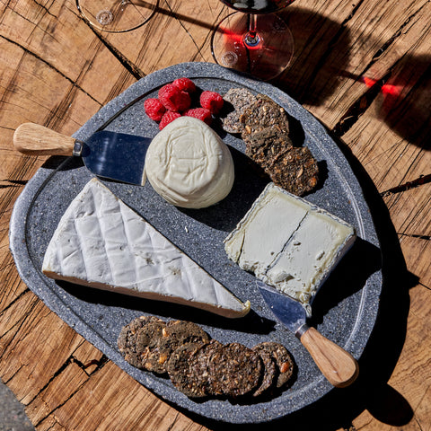River Stone Platter with Lip