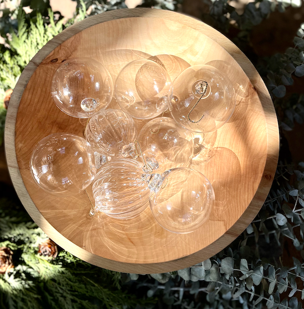 Hand blown glass Christmas ball ornaments